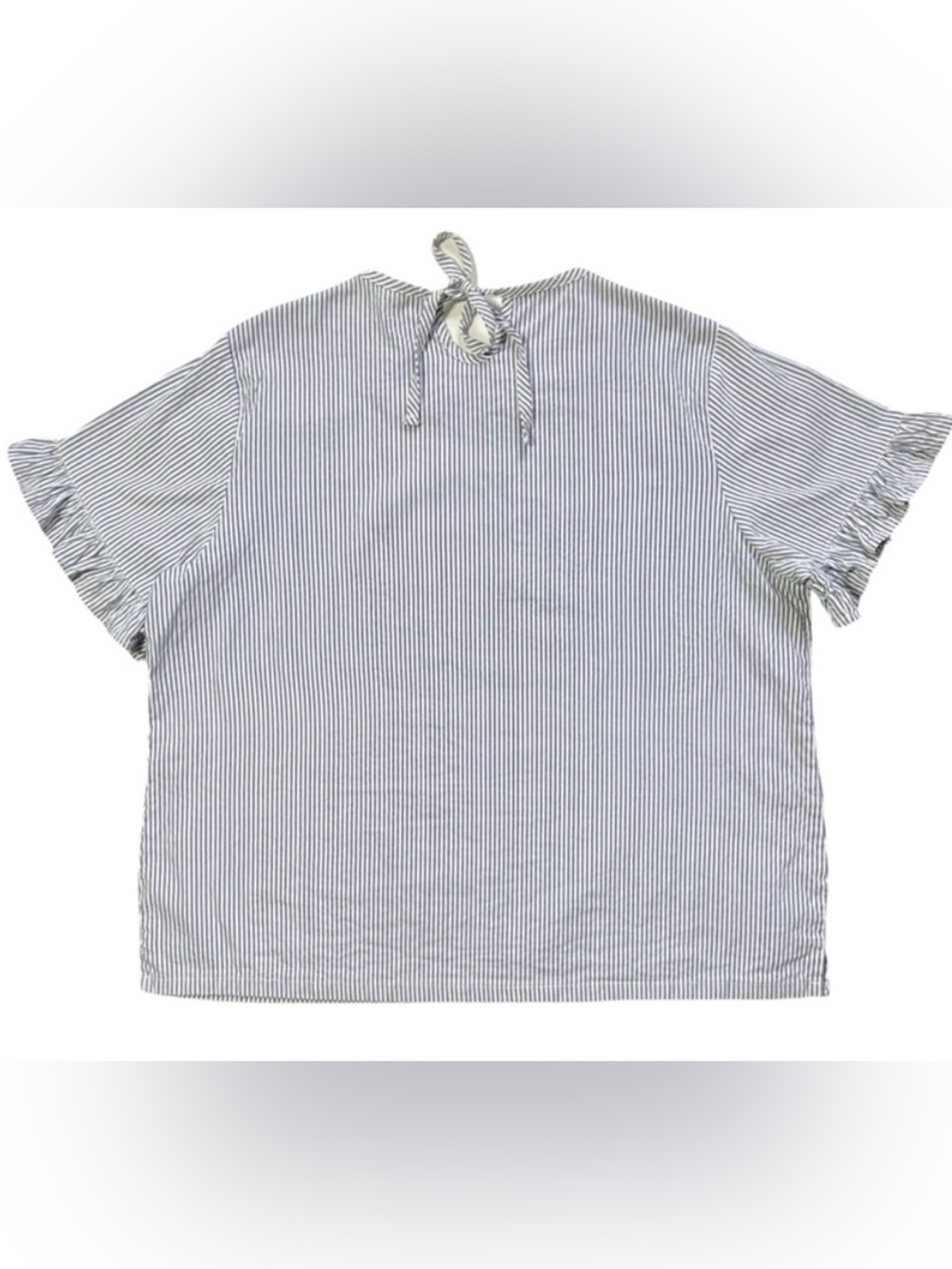 Country Store Striped Ruffle Sleeve Top - Picture 6 of 6